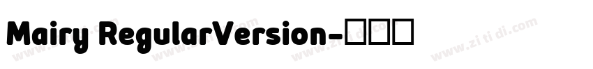 Mairy RegularVersion字体转换